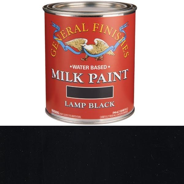Milk Paint - Water Based - Color:Lamp Black - Size:1 Quart